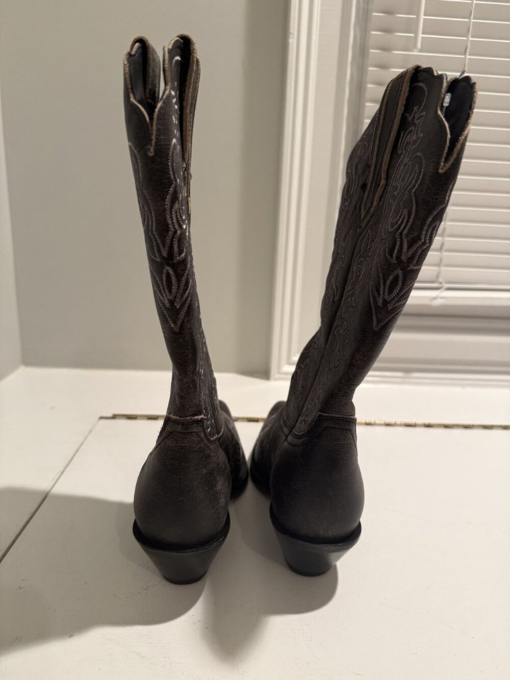 Dingo Flirty N Fun Western Boot Grey Leather Size Womens 7 [jb] - Picture 13 of 16